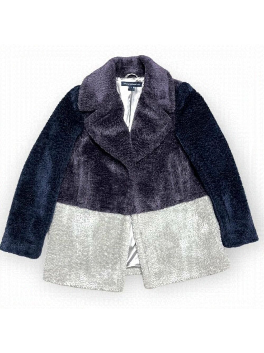 French Connection FAUX FUR Coat Luxury Designer Jacket Winter - Womens Small